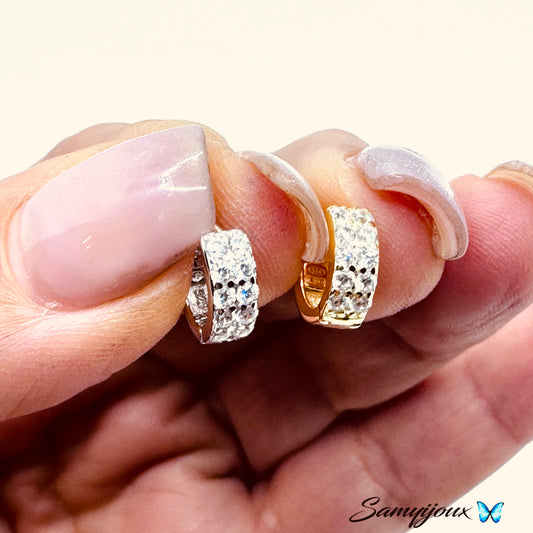 Hoops da 7mm con due file di zirconi - by Samyijoux