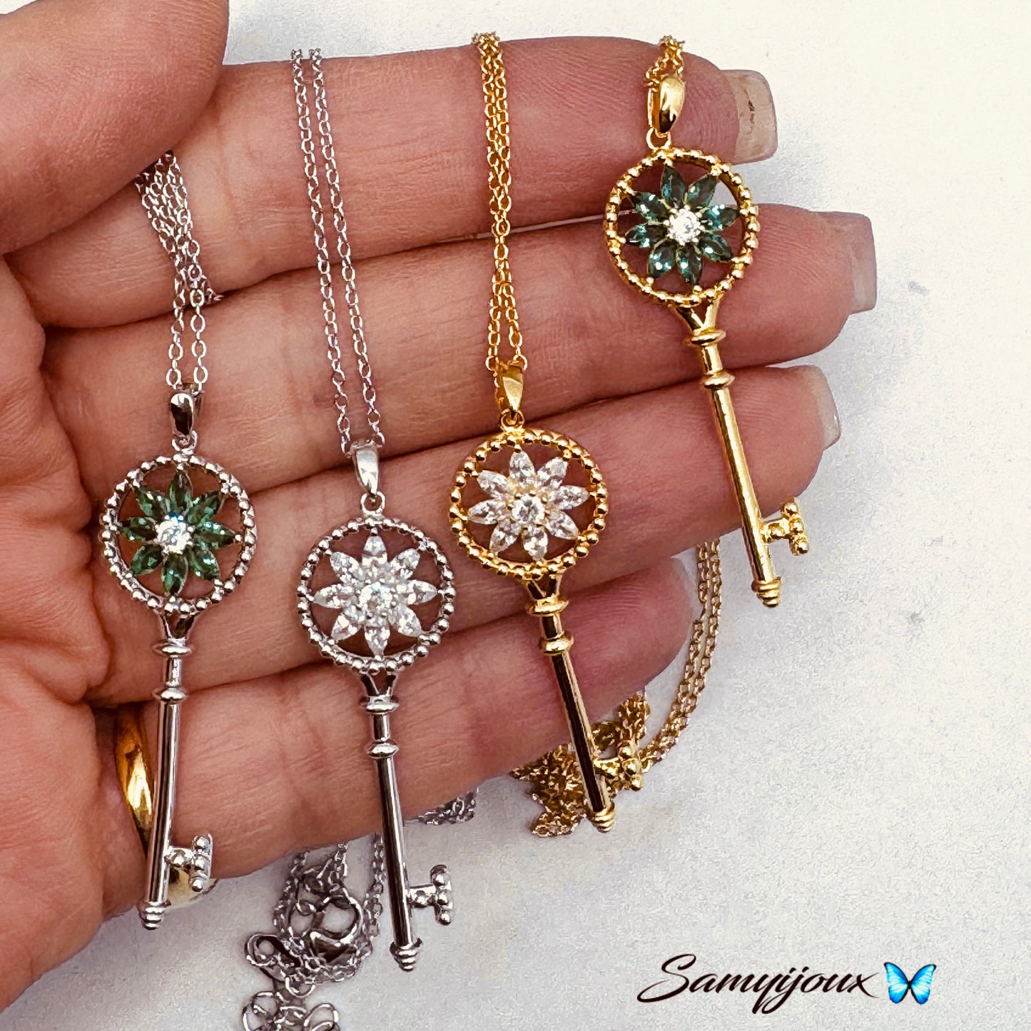 Collana Chiave Flower - by Samyijoux