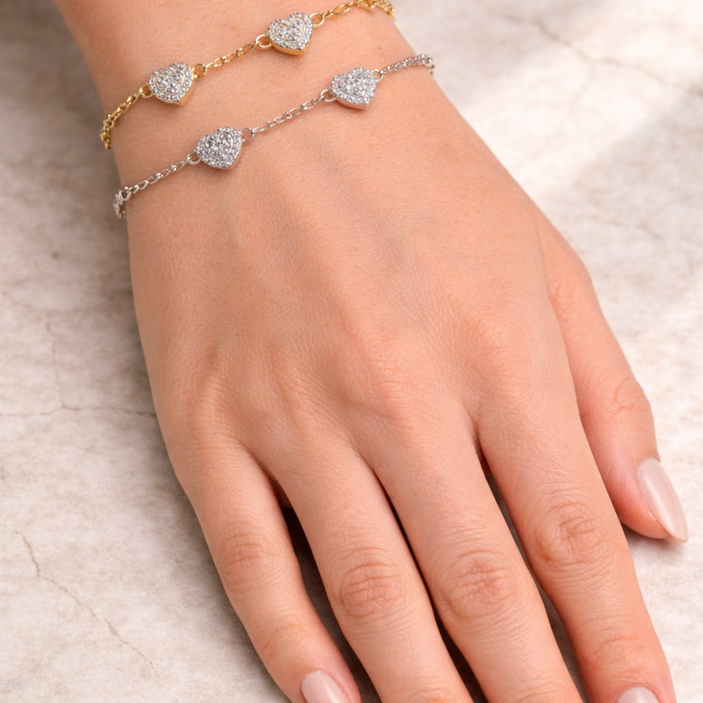 Bracciale Cuori zirconati - by Samyijoux