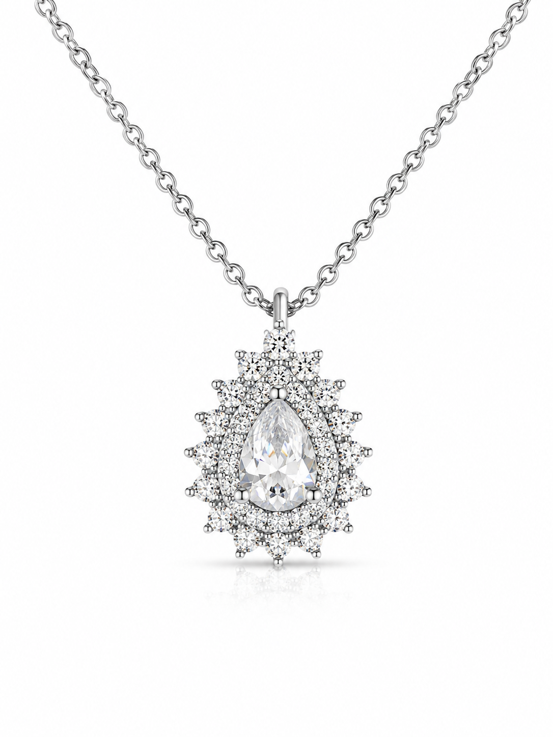 Collana goccia regular moissanite - by Samyijoux