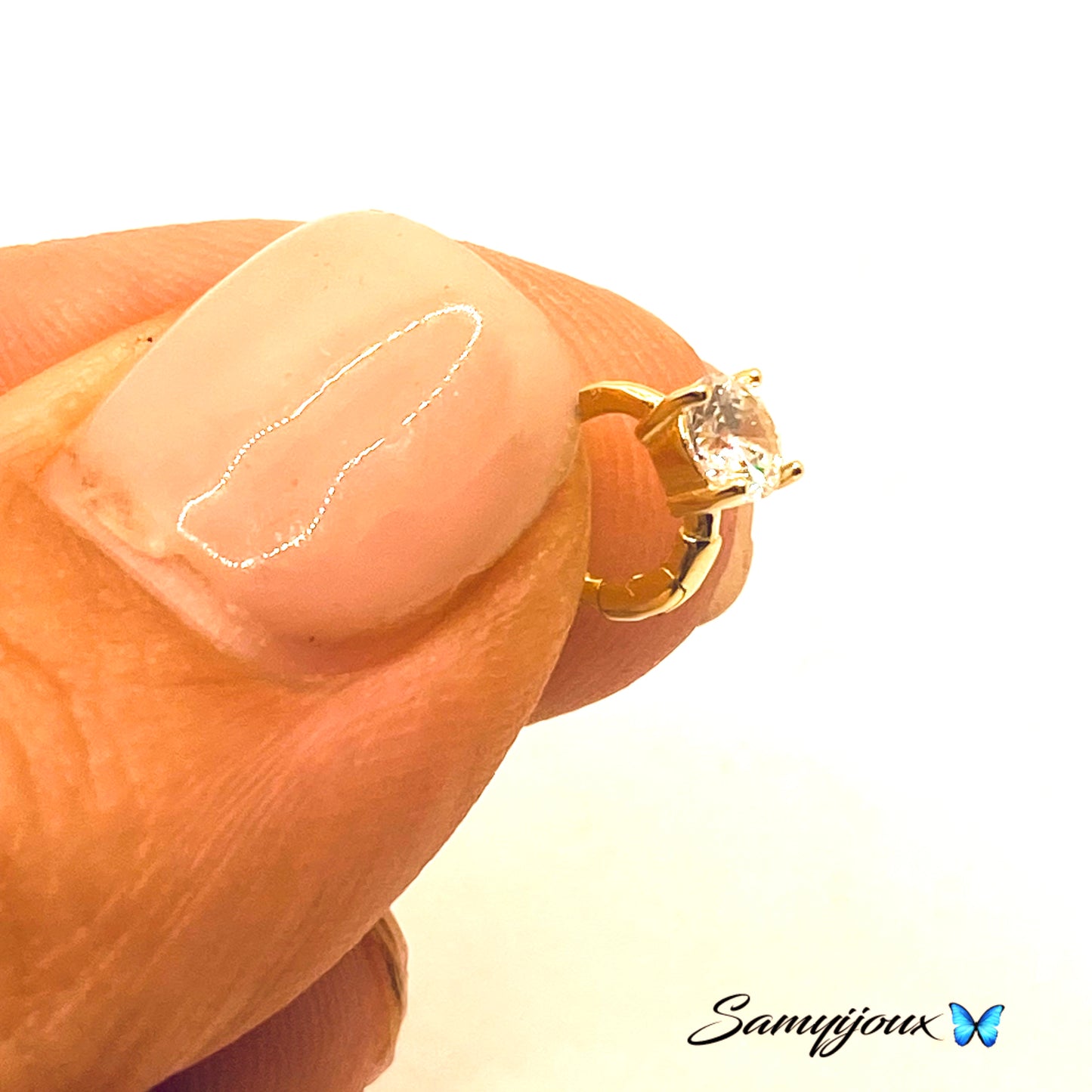 Mini Hoops Tragus Punto luce 4mm - by Samyijoux