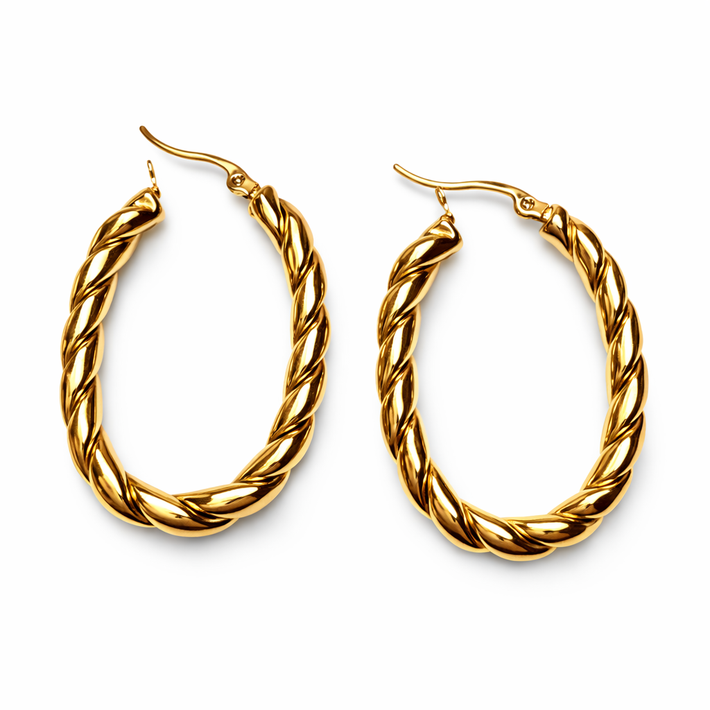 Orecchini Cerchi Torcion Ovali - by Samyijoux