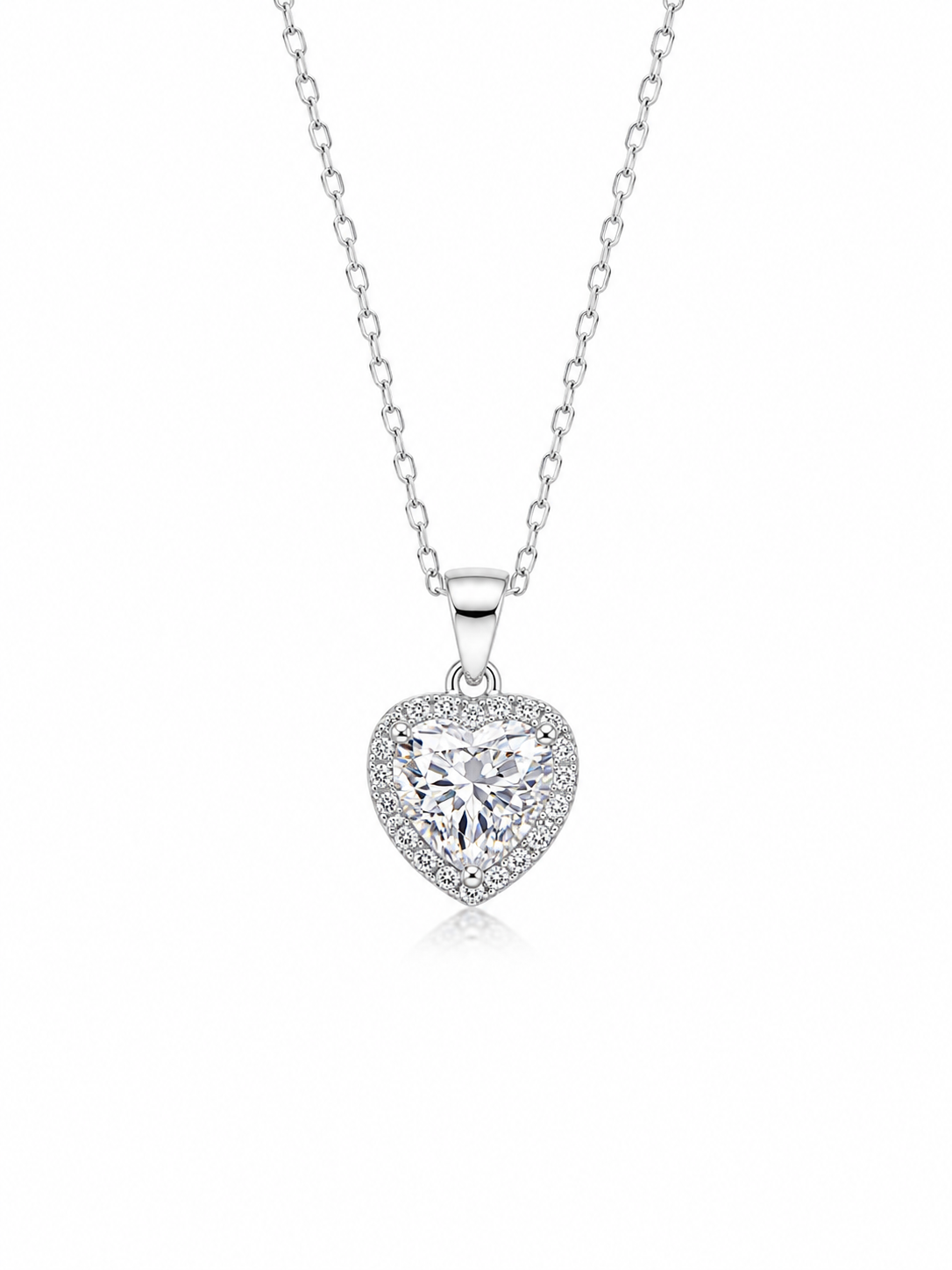 Collana cuore moissanite - by Samyijoux