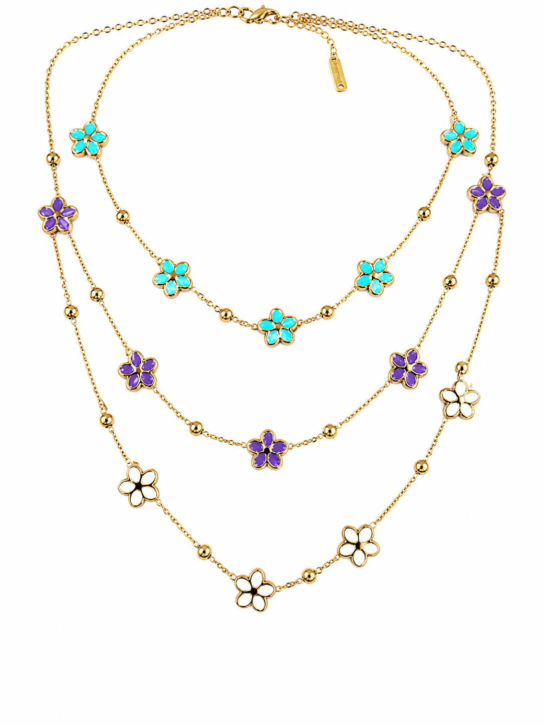 Collana fiori smaltati - by Samyijoux