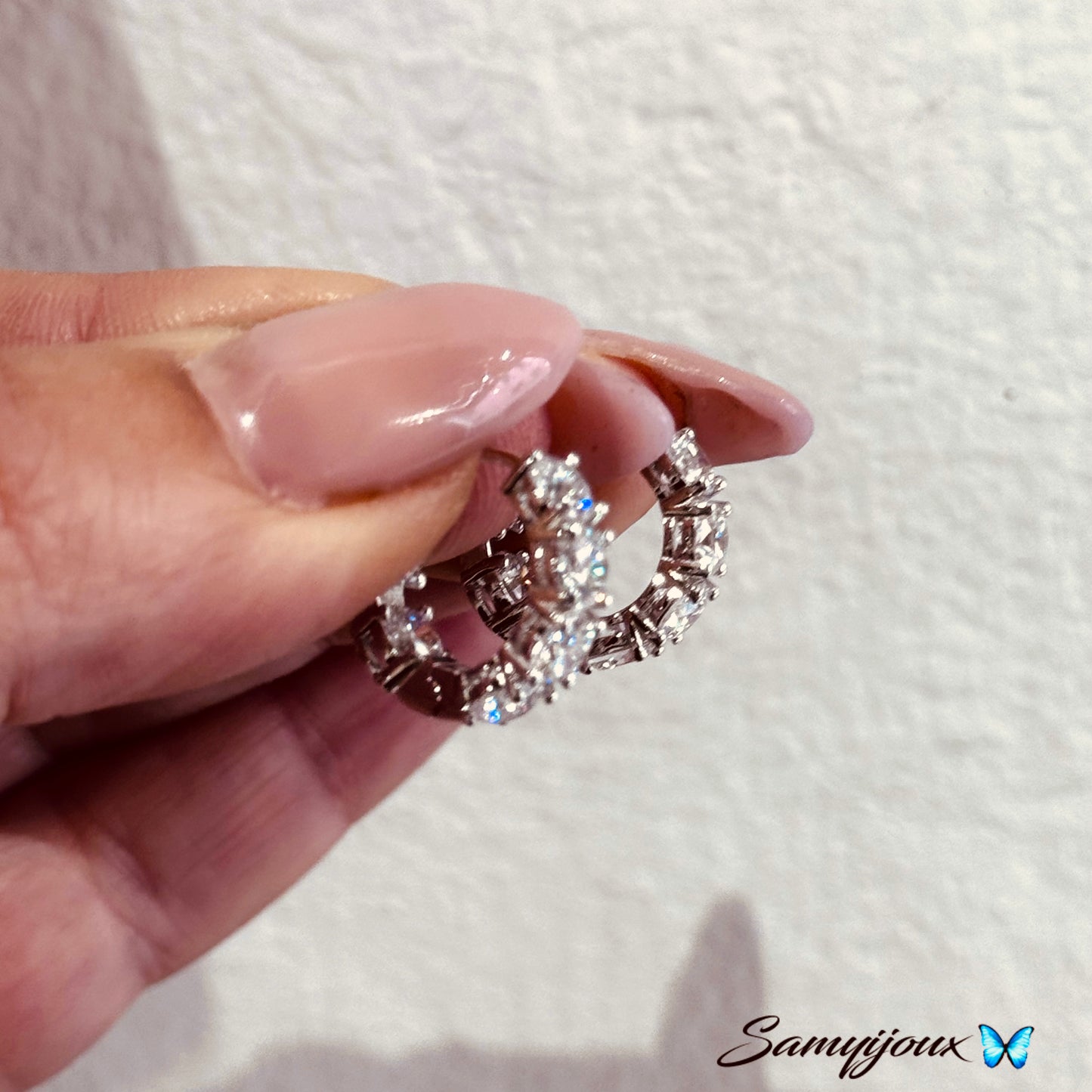 Hoops da 10mm zirconi da 4mm - by Samyijoux