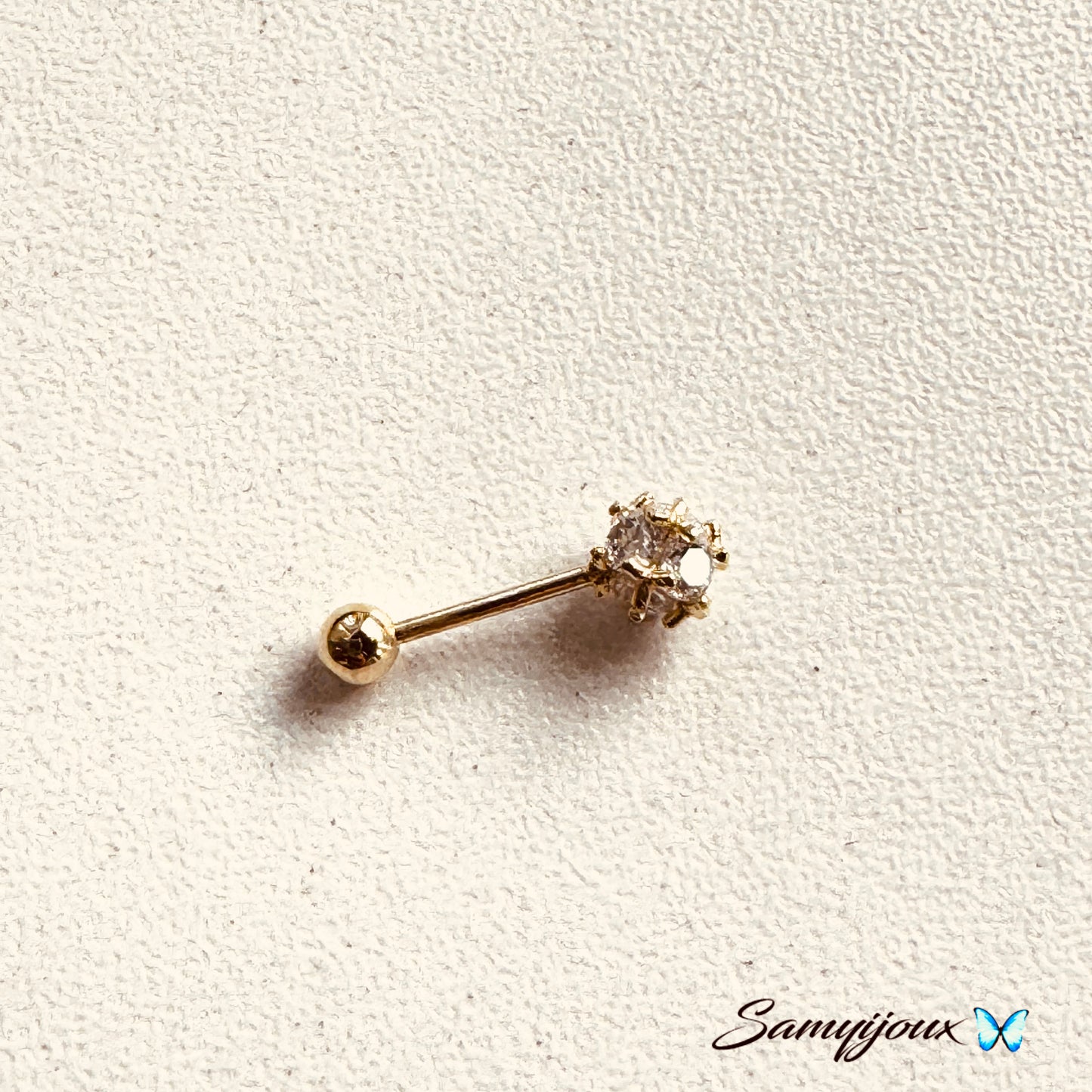 Piercing pallina zirconata - by Samyijoux