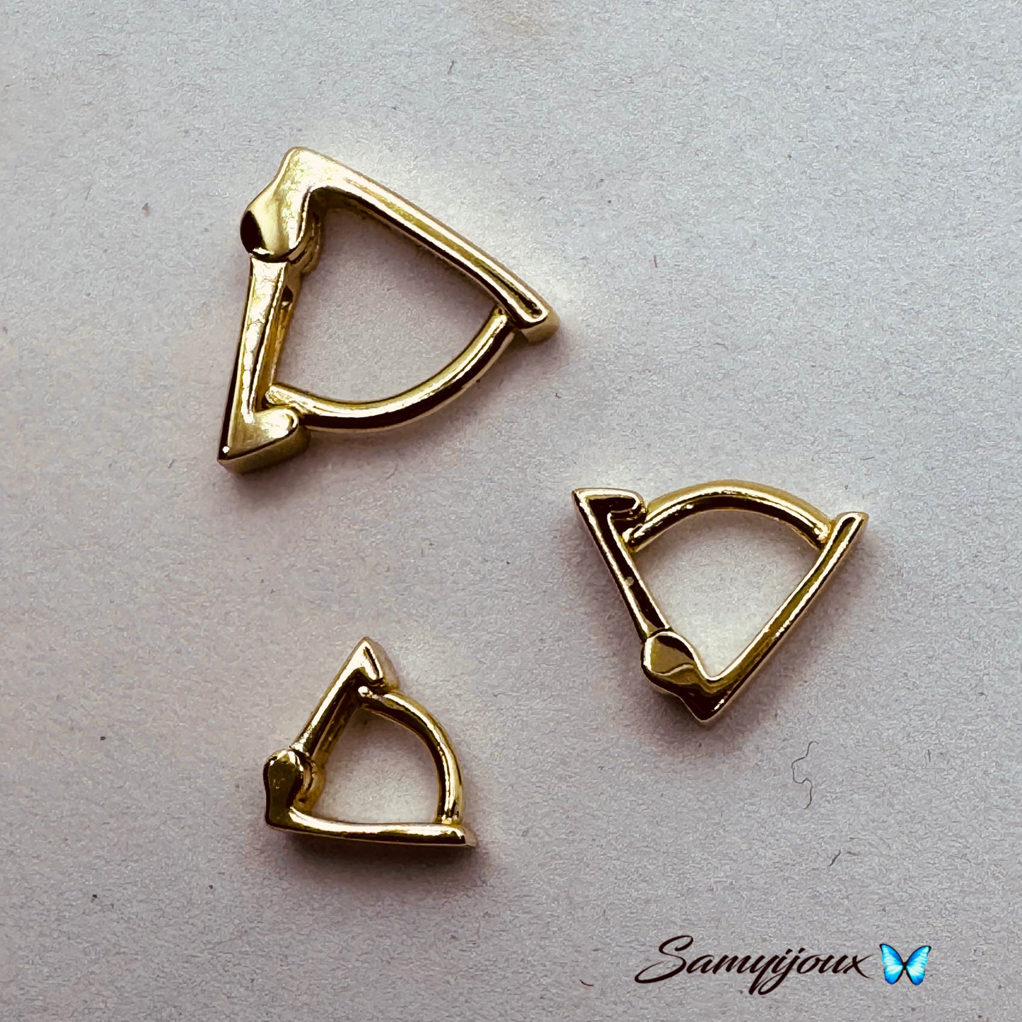 Hoop Triangolare Liscio 3 misure - by Samyijoux
