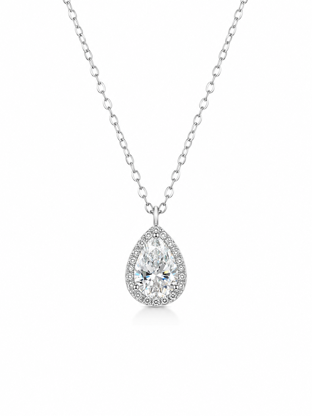 Collana goccia moissanite - by Samyijoux