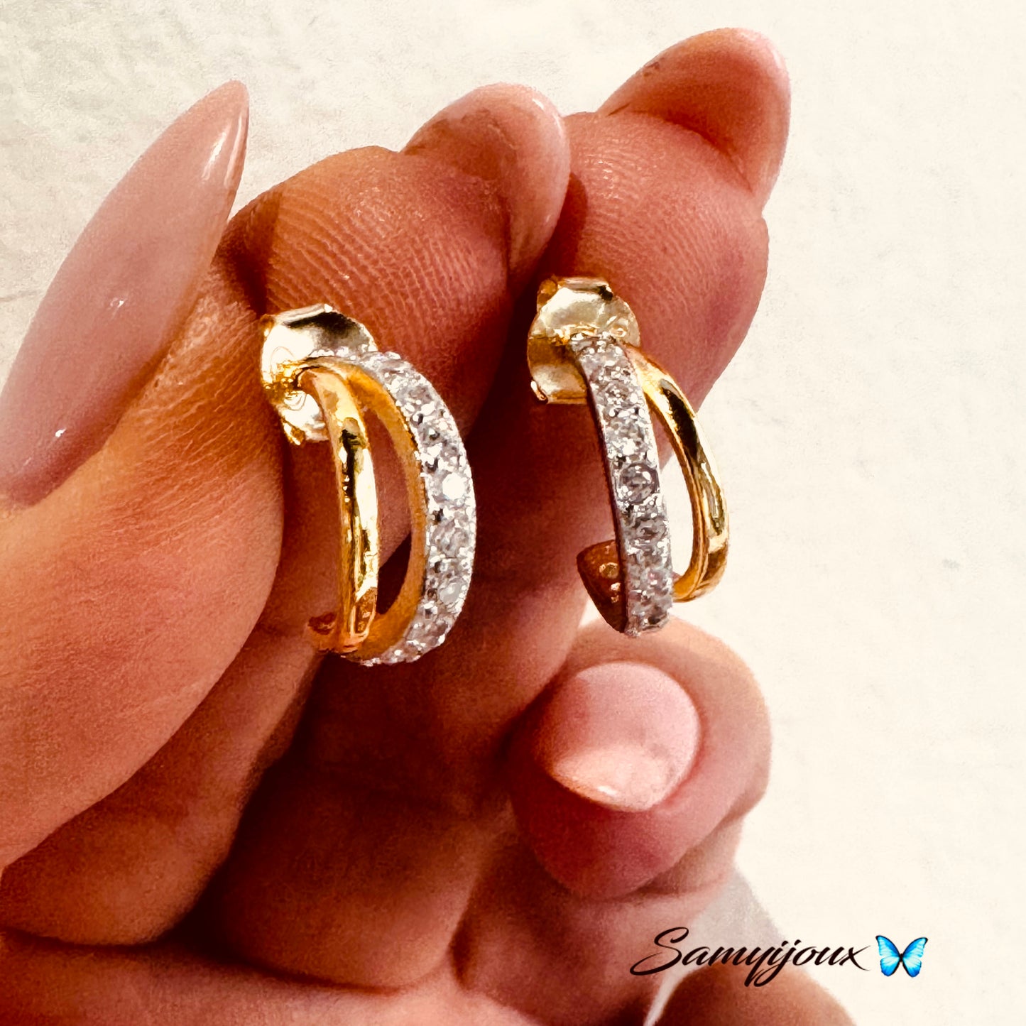 Orecchini Semicerchio Doppio - by Samyijoux