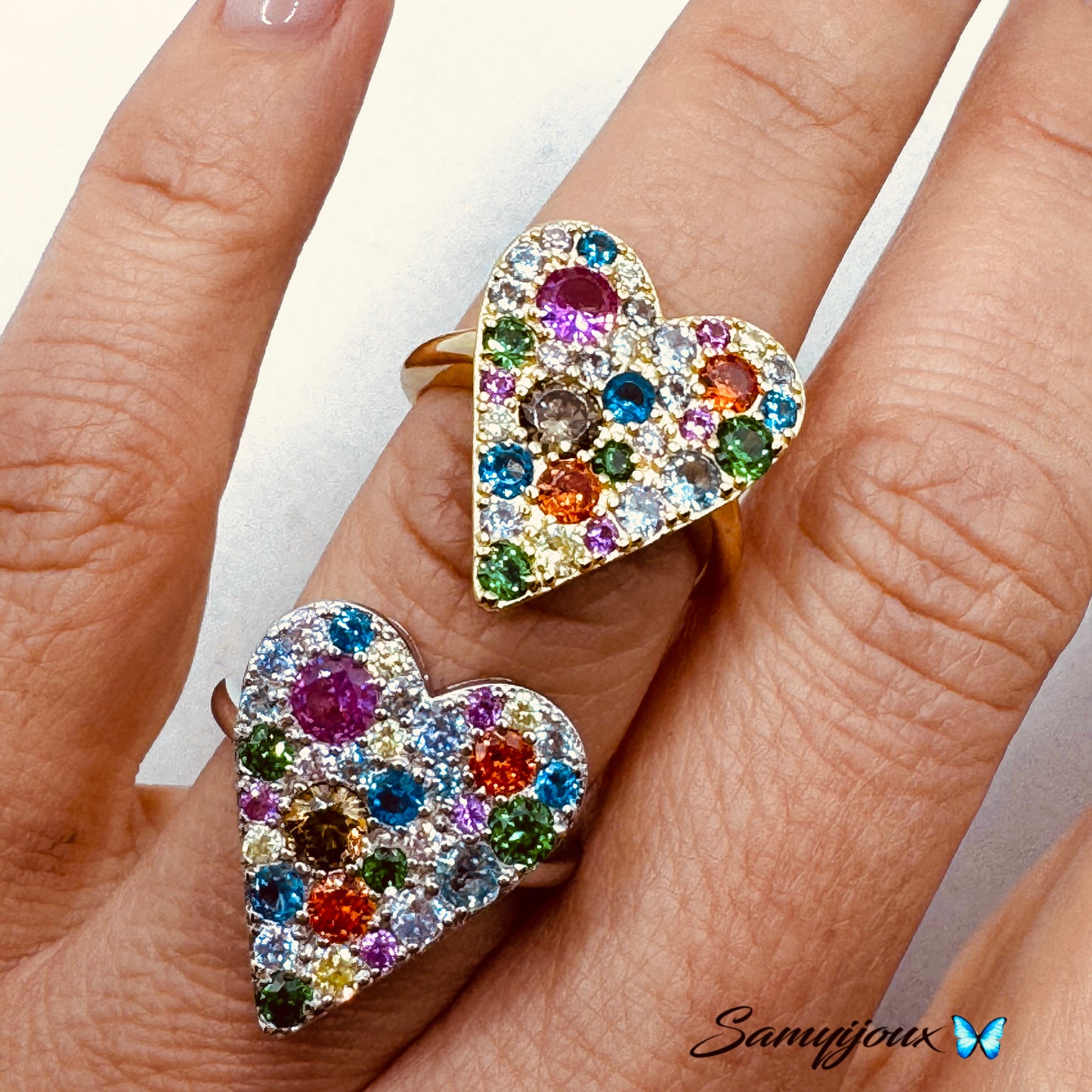 Anello Cuore Rock colorato - by Samyijoux