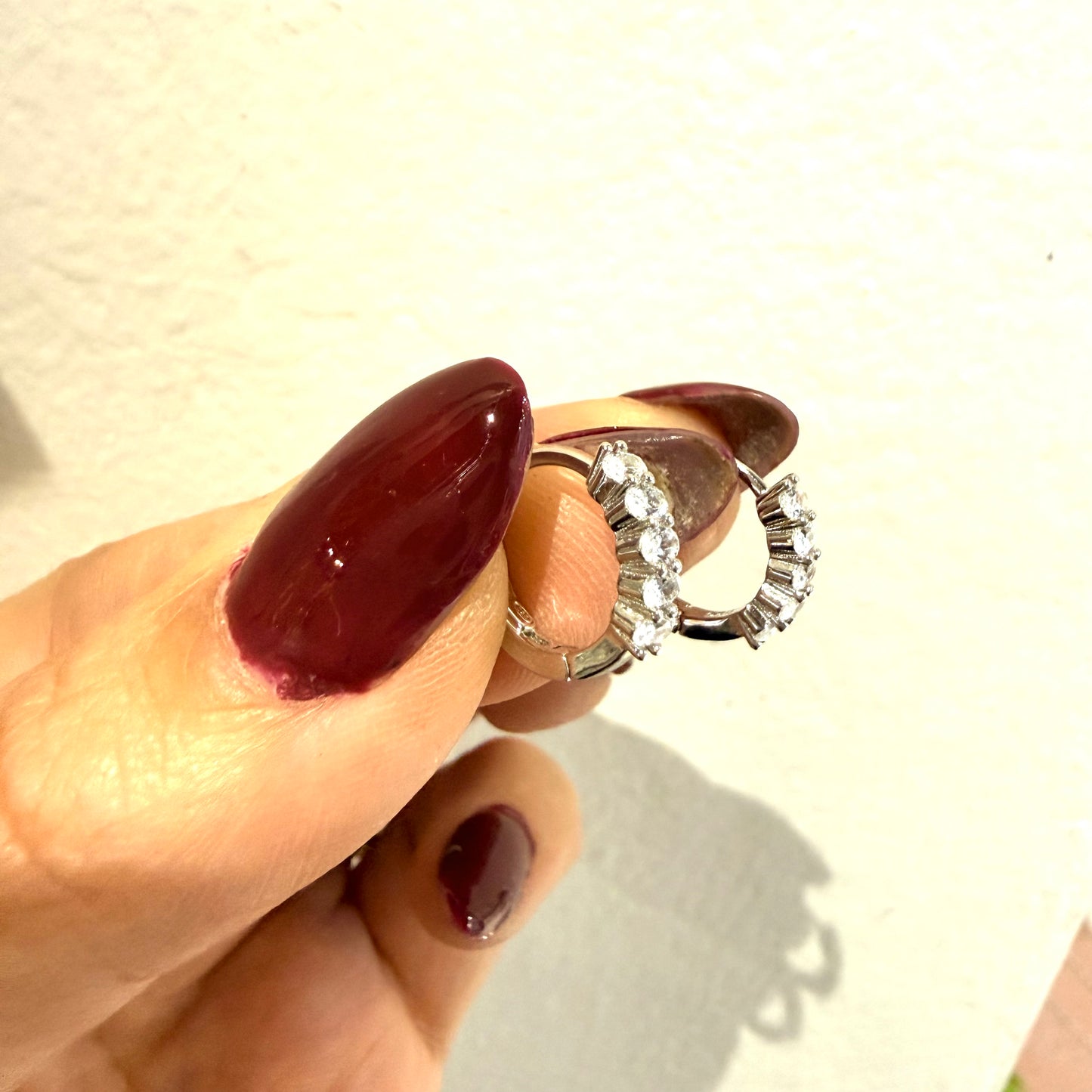 Hoops 1cm con zirconi ovali - by Samyijoux