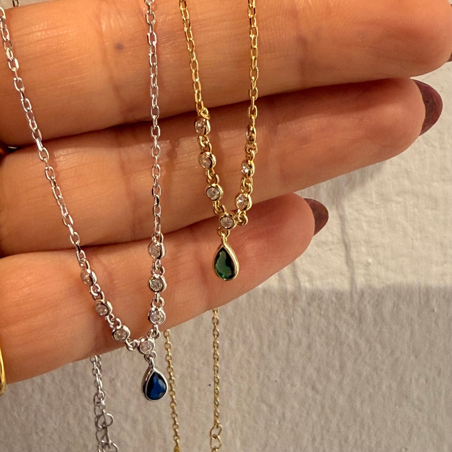 Collana con goccia colorata - by Samyijoux