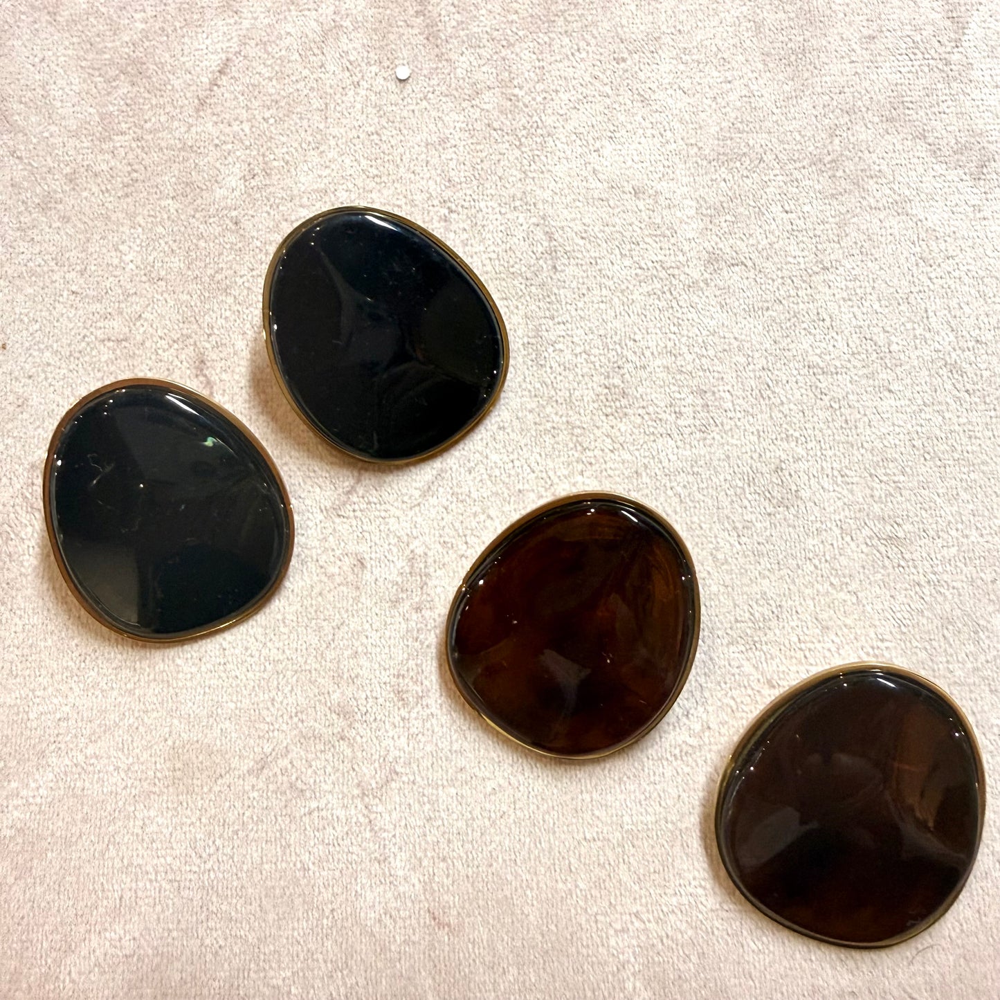 Orecchini Bottone in acciaio - by Samyijoux