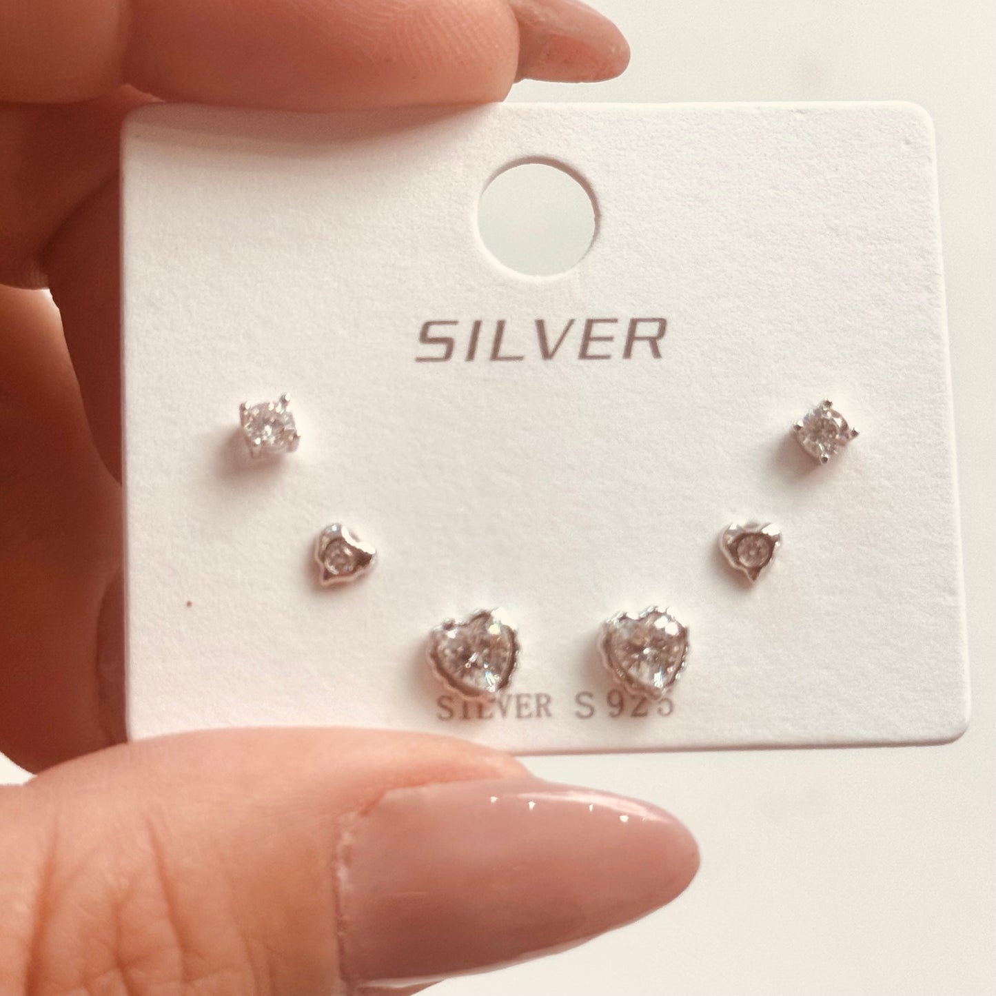 Orecchini Kit 3 fori Cuore pietra - by Samyijoux