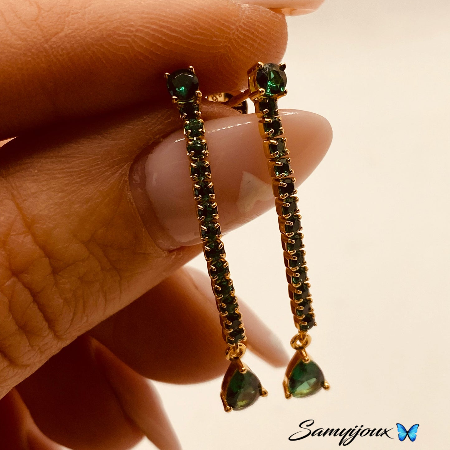 Orecchini tennis pendenti - by Samyijoux