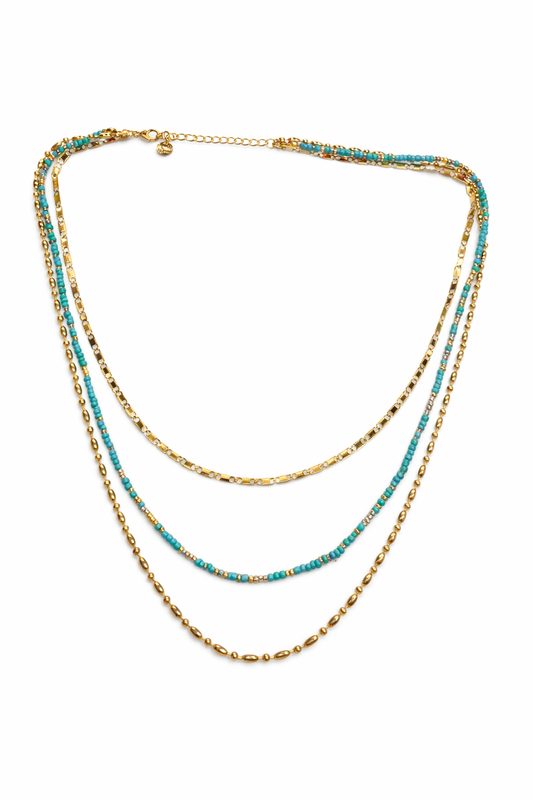 Collana tre fili turchese  - by Samyijoux