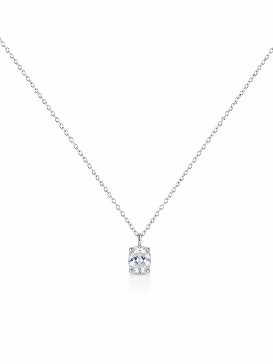 Collana ovale Moissanite - by Samyijoux