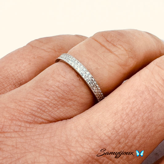 Anello filo zirconi regolabile - by Samyijoux