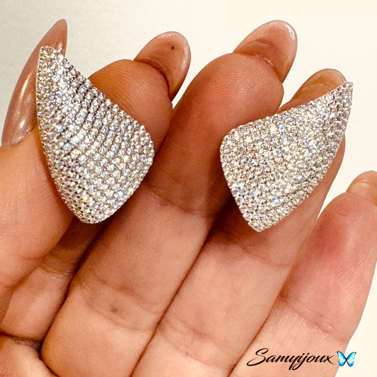 Orecchini tutto lobo zirconato - by Samyijoux