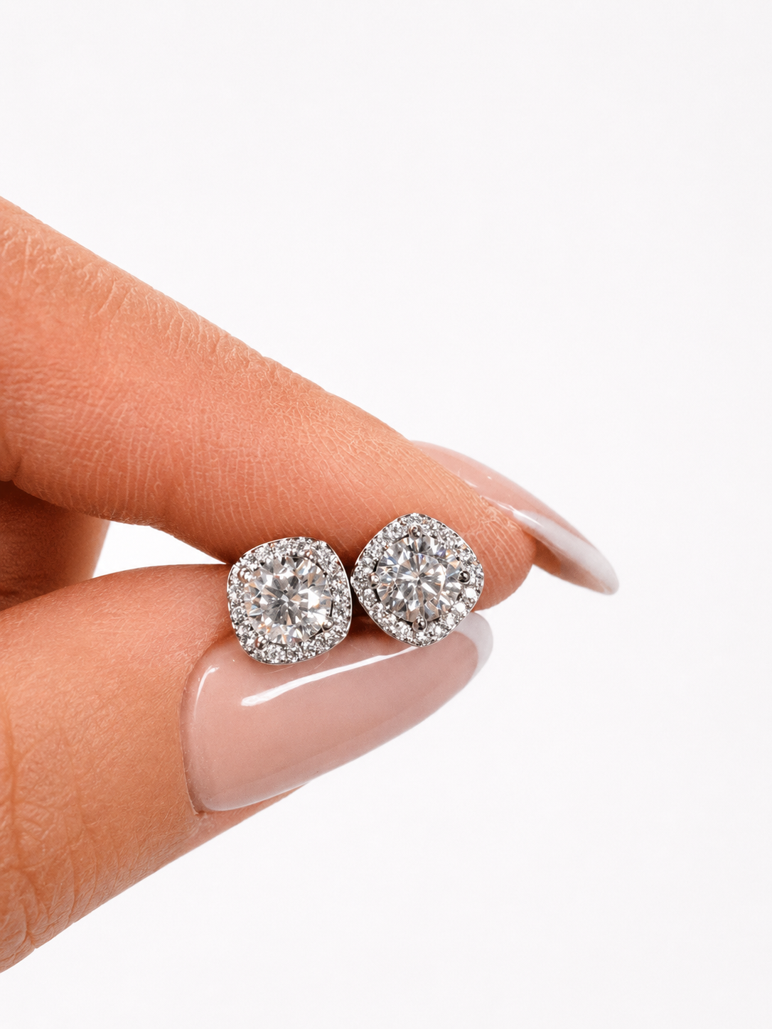 Orecchini mini quadrato moissanite   - by Samyijoux