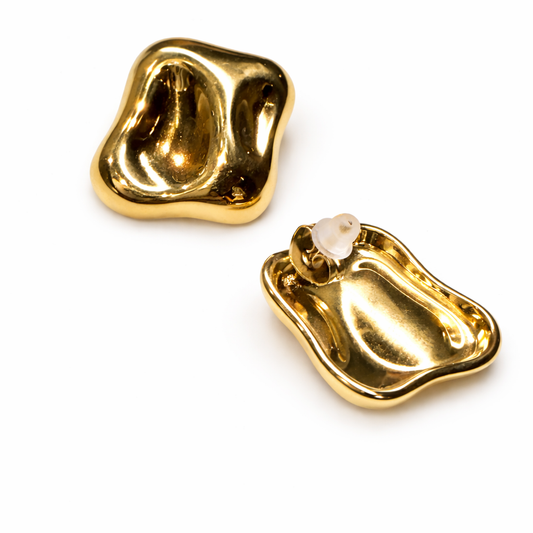 Orecchini Bottone Quadrato medio - by Samyijoux