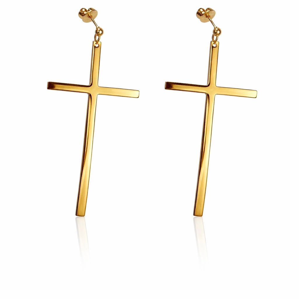 Orecchini Croce Lineare - by Samyijoux