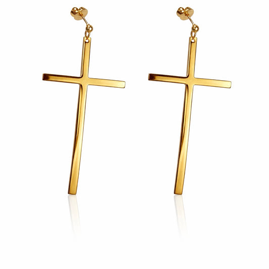 Orecchini Croce Lineare - by Samyijoux