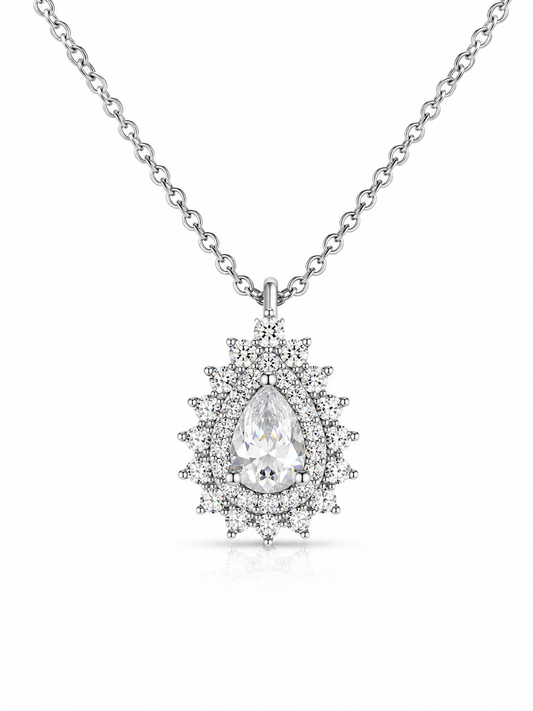 Collana goccia regular moissanite - by Samyijoux