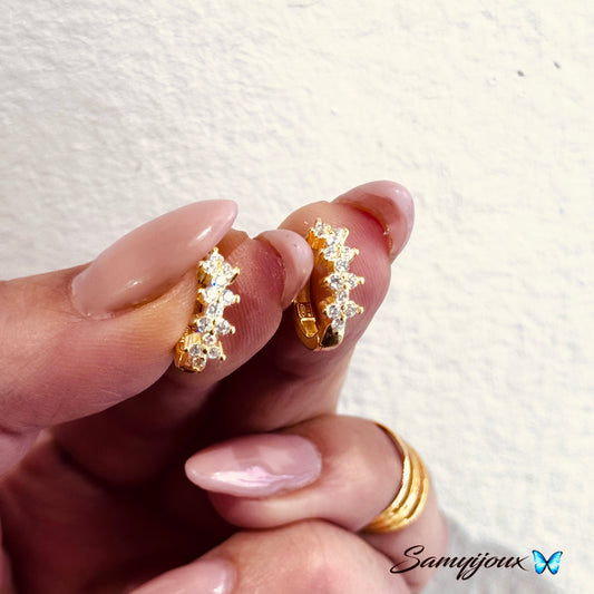 Hoops 1cm fiorellini - by Samyijoux