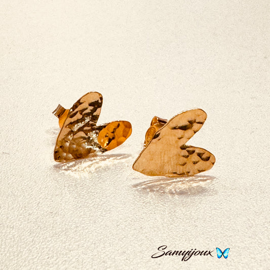 Orecchini cuore Heart Rock 1,3cm - by Samyijoux