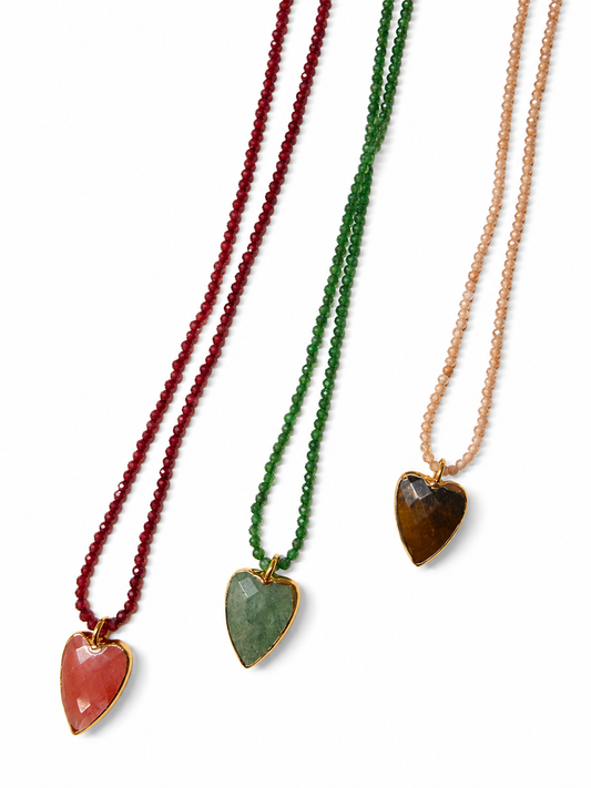 Collana pietre naturali e cuore  - by Samyijoux