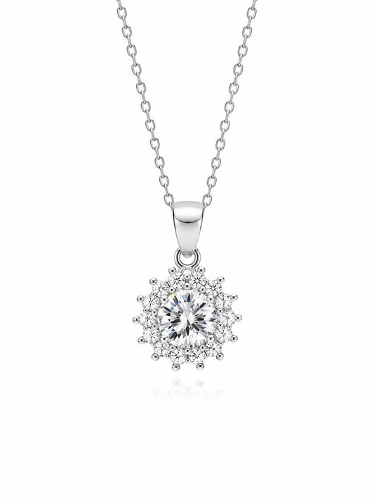Collana margherita moissanite - by Samyijoux