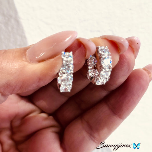 Hoops da 10mm zirconi da 4mm  - by Samyijoux