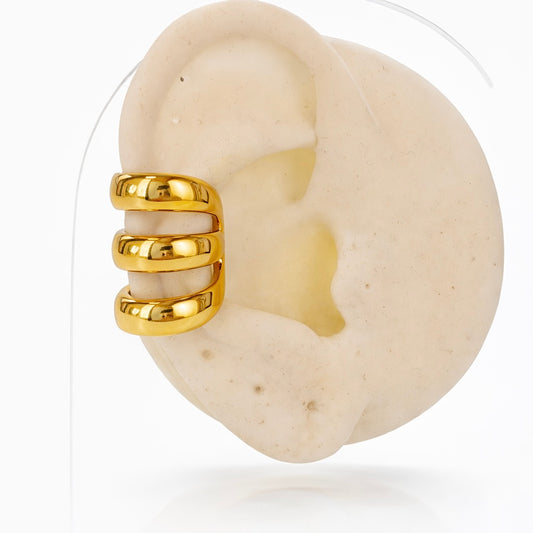 Earcuff in acciaio tre fili larghi - by Samyijoux