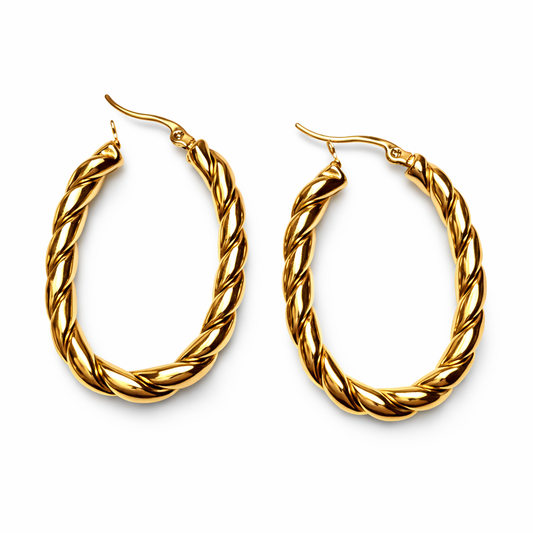 Orecchini Cerchi Torcion Ovali  - by Samyijoux