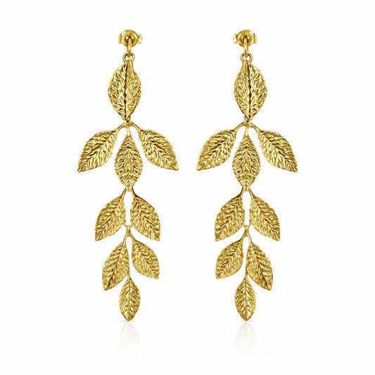 Orecchini Foglie zigrinate - by Samyijoux