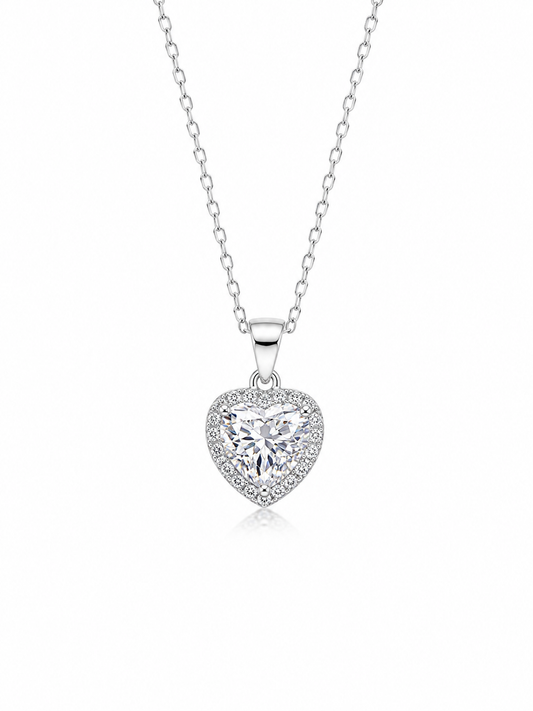 Collana cuore moissanite - by Samyijoux