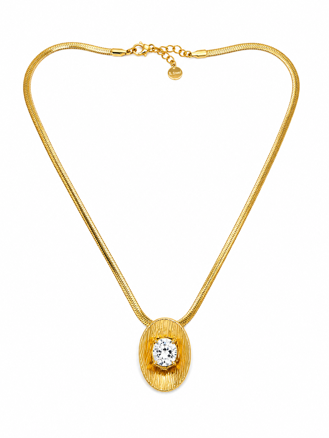 Collana Snake e ovale con cristallo    - by Samyijoux