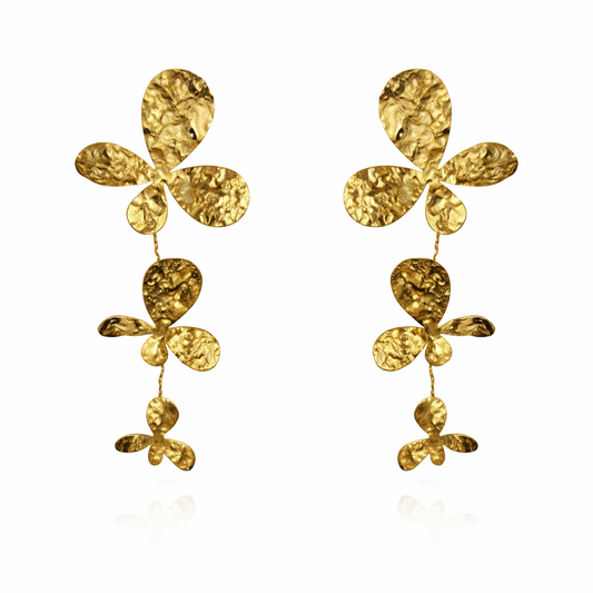 Orecchini fiori martellati - by Samyijoux