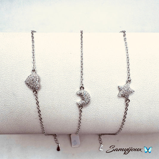 Bracciale stella cuore o luna - by Samyijoux