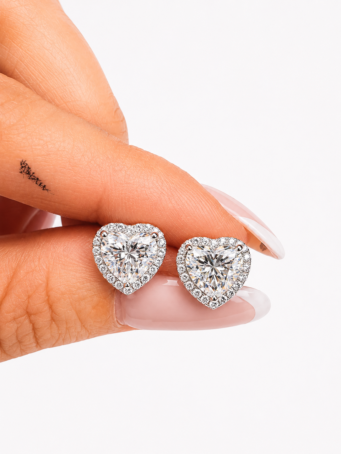 Orecchini cuore Moissanite   - by Samyijoux