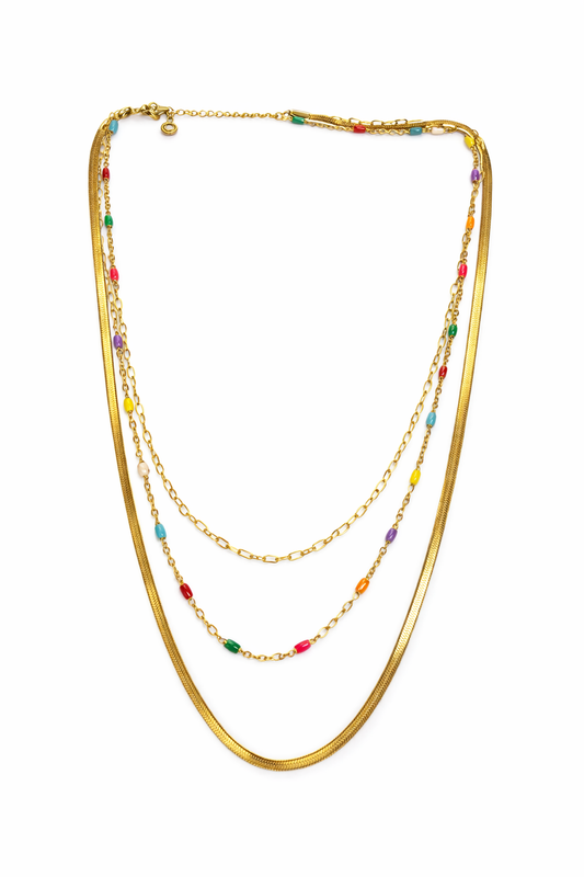 Collana tre fili Mix - by Samyijoux