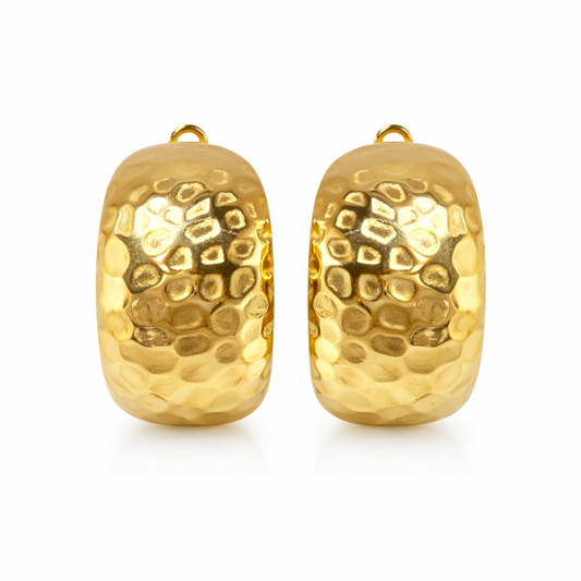 Orecchini Cerchi Padella martellati - by Samyijoux