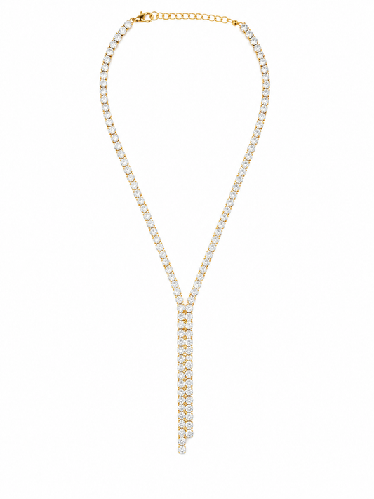 Collana a y cristalli da 4mm - by Samyijoux