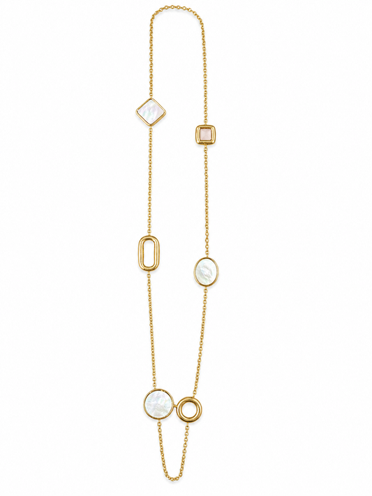 Collana lunga effetto madreperla - by Samyijoux