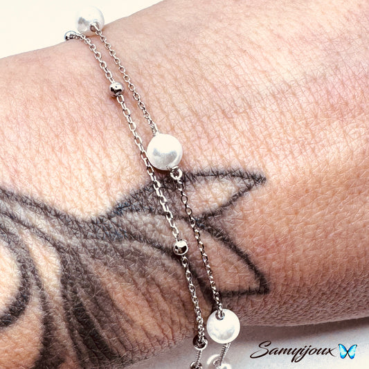 Bracciale Doppio con perle   - by Samyijoux