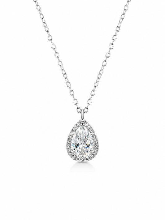Collana goccia moissanite - by Samyijoux