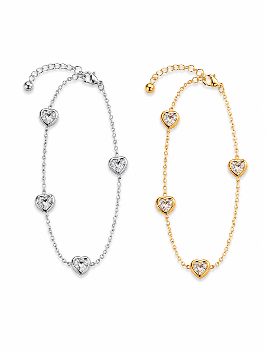 Bracciale cristalli cuore  - by Samyijoux