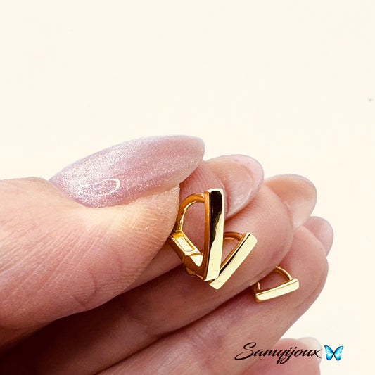 Hoop Triangolare Liscio 3 misure - by Samyijoux