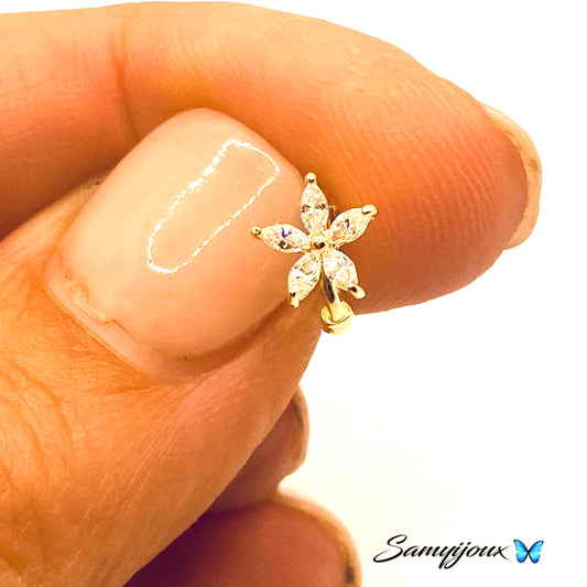 Mini Hoops Tragus fiore - by Samyijoux